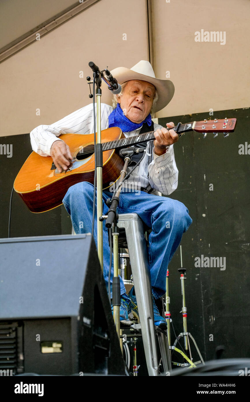 Ramblin' Jack Elliott, Vancouver Folk Music Festival, Vancouver, British Columbia, Kanada Stockfoto