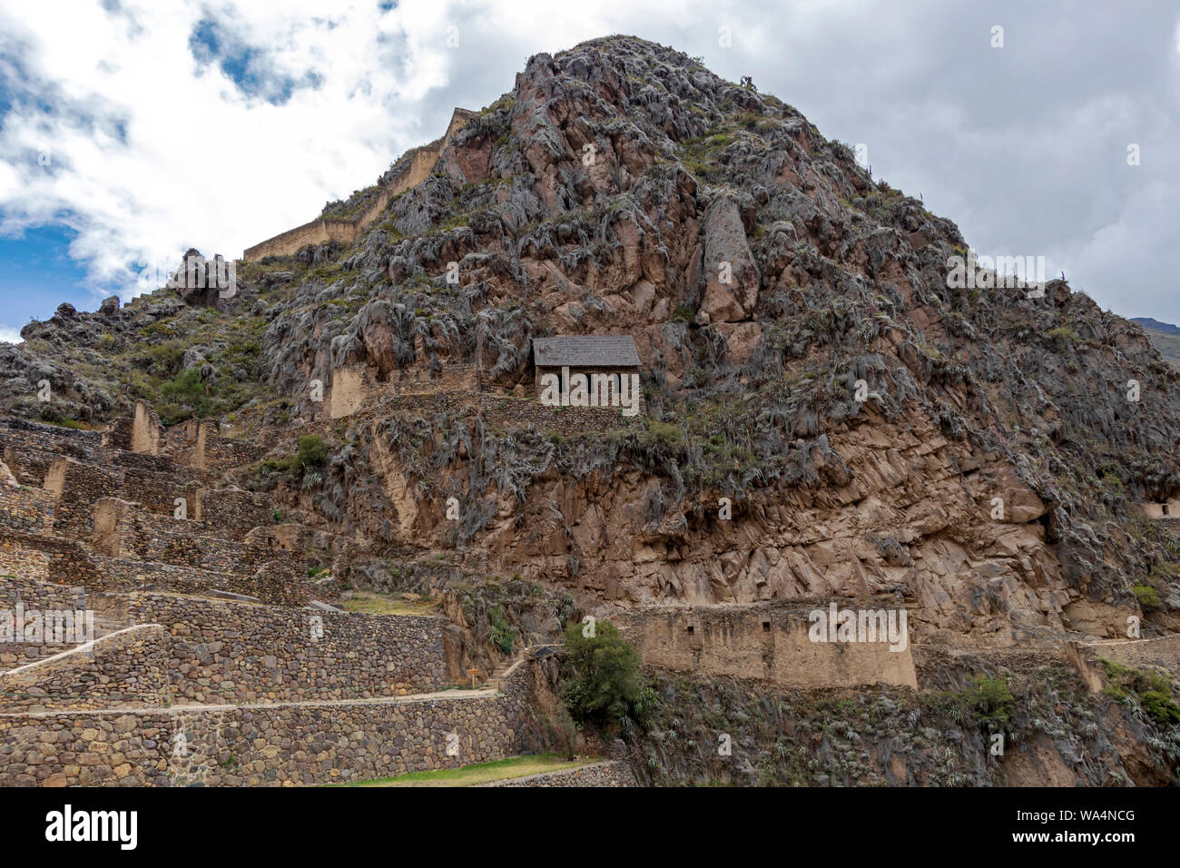 Ollantaytambo Machu Picchu im Süden Perus: Eine massive Inka Festung ...