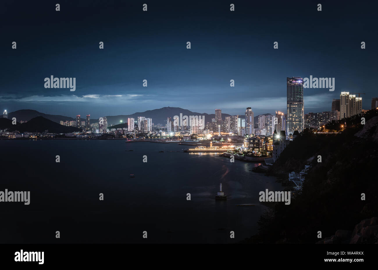 Dalian Nacht Stockfoto