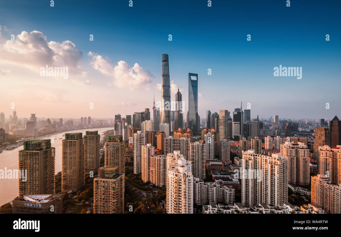 Shanghai oben in der Stockfoto