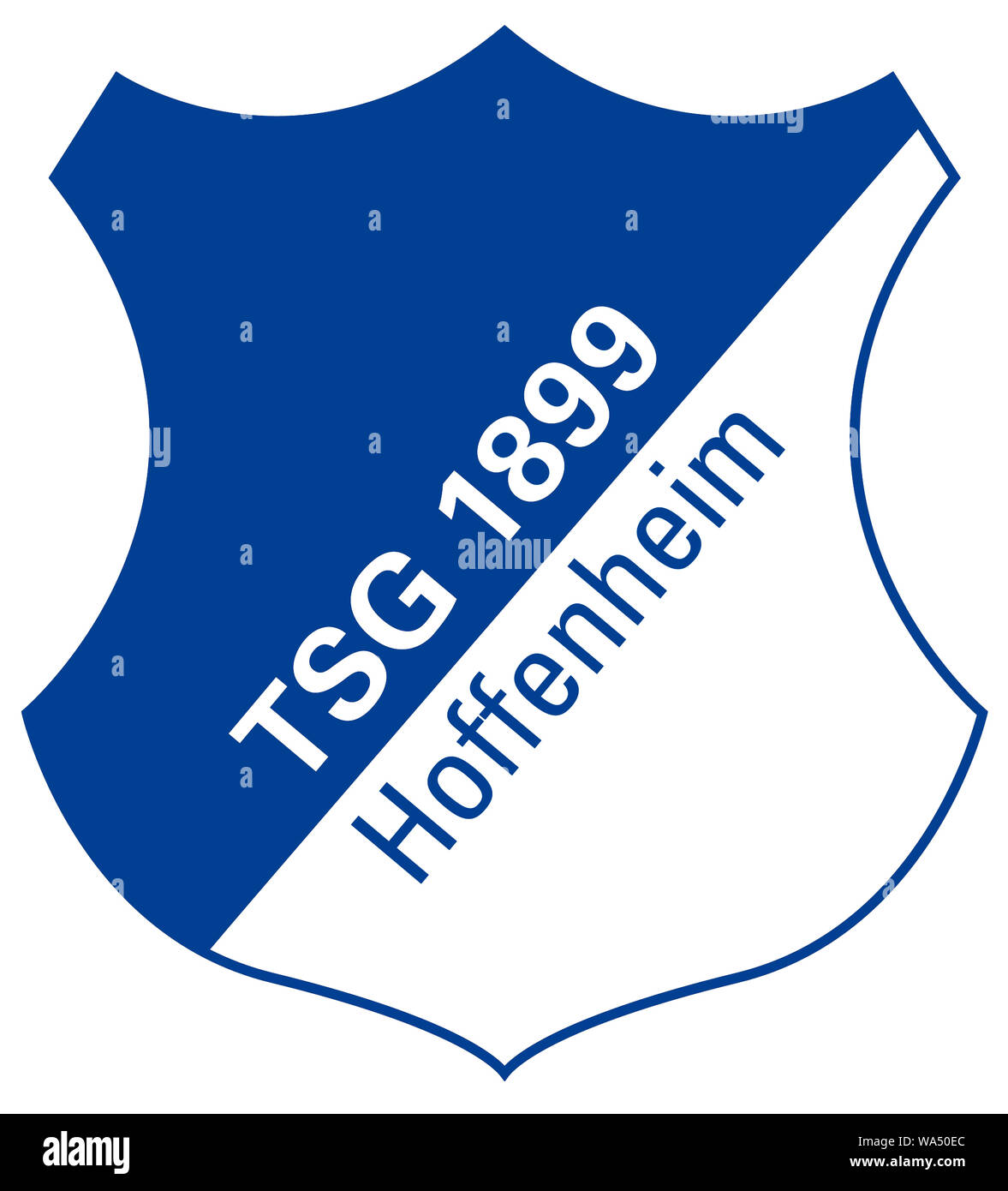 Logo der Deutschen Fußball-Nationalmannschaft TSG 1899 Hoffenheim - Deutschland. Stockfoto