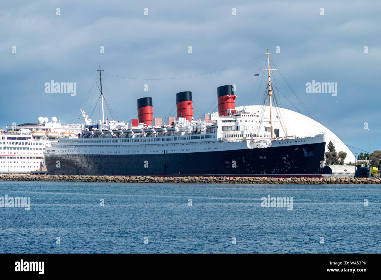 Queen Mary Long Beach Kalifornien Stockfoto