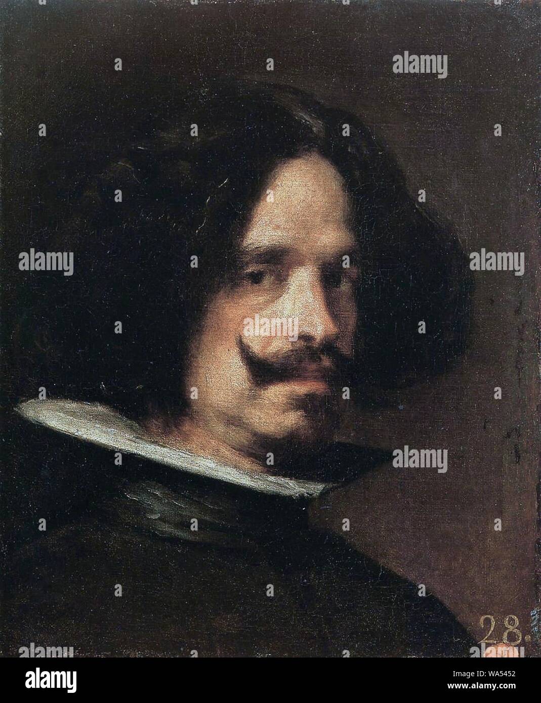 Diego Velázquez Autorretrato 45 x 38 cm - Colección Real Academia de Bellas Artes de San Carlos Stockfoto
