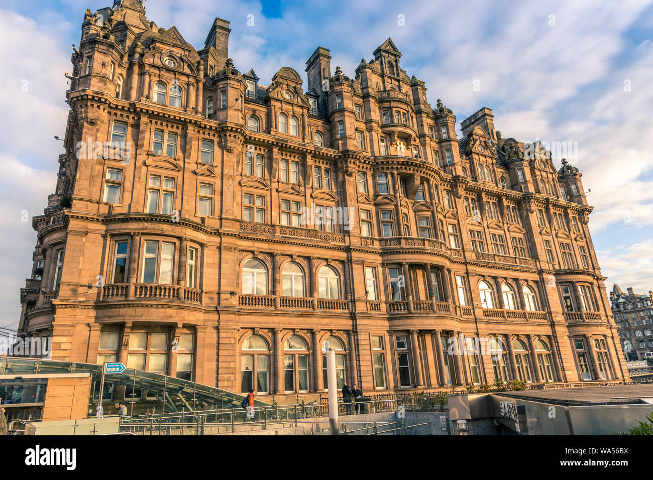 Das Balmoral Hotel ein 5-Sterne Luxushotel im Herzen von Edinburgh, neben dem Eingang zur Waverley Station, Schottland Großbritannien Stockfoto