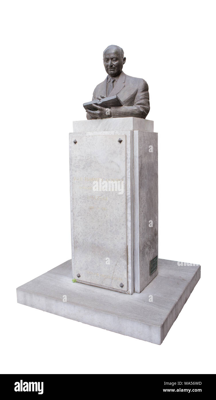 Büste von Juan Temboury Alvarez Statue in Málaga Spanien, Forscher und spanischer Politiker in Malaga geboren. Er hat sich an die Erhaltung der. Stockfoto