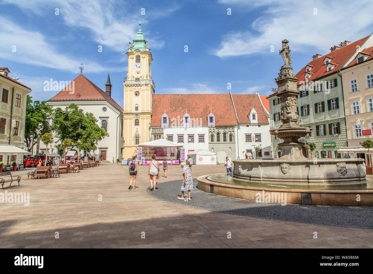 Innenstadt Bratislavas Stockfoto