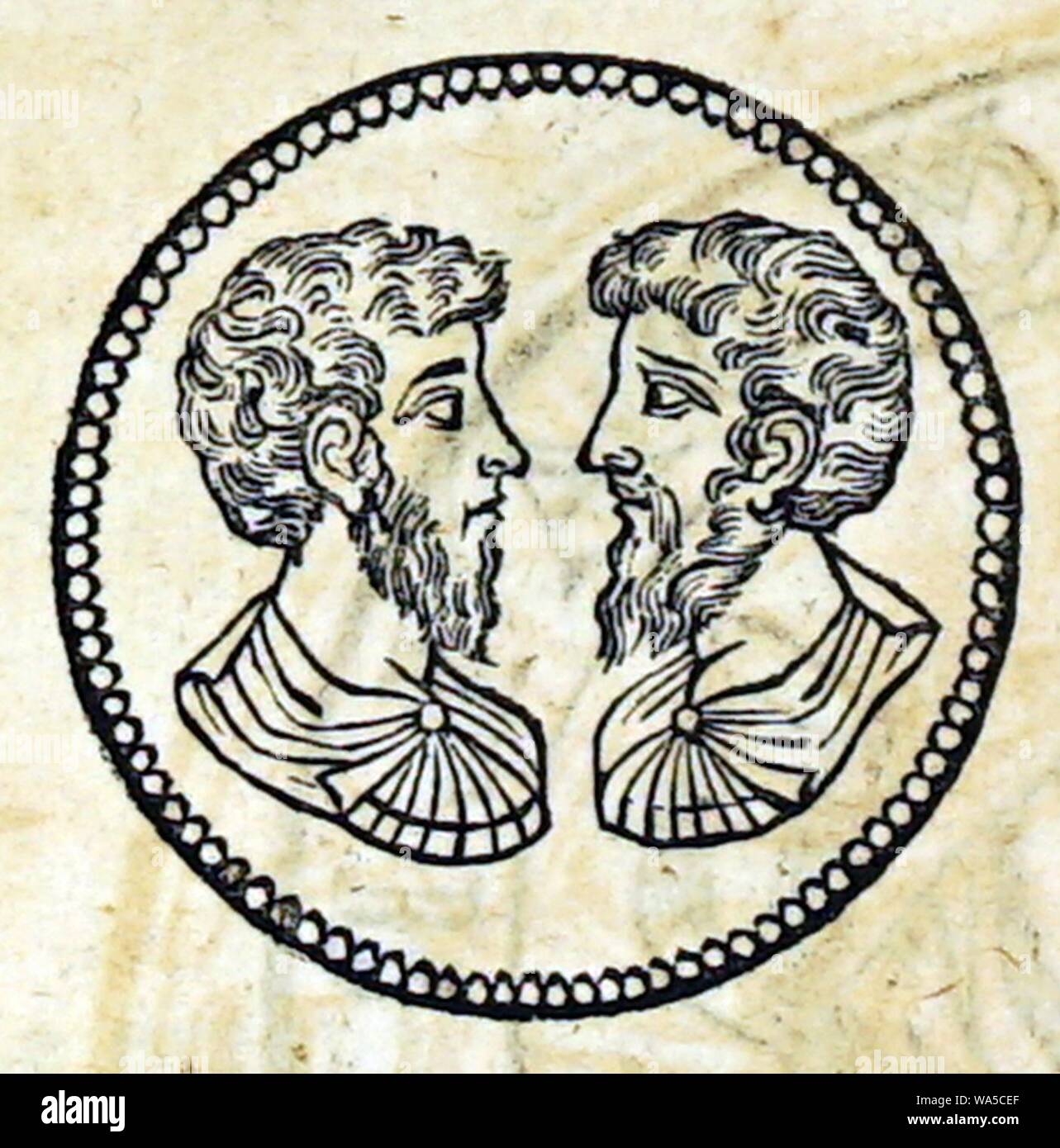 Diplomatique aurlio et Lucius Verus 17031. Stockfoto