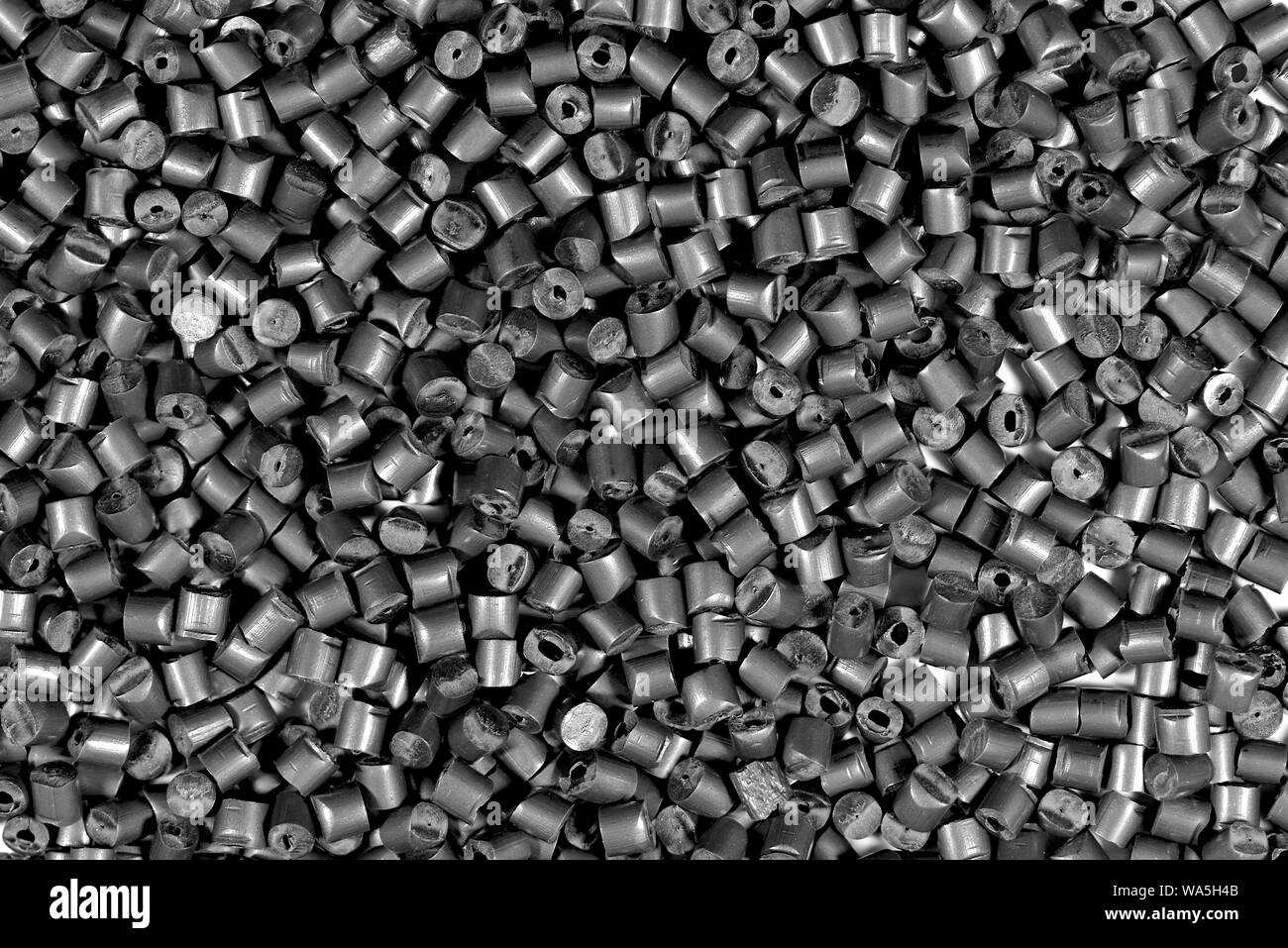 Silber polymer Harzgranulat im Labor Stockfoto