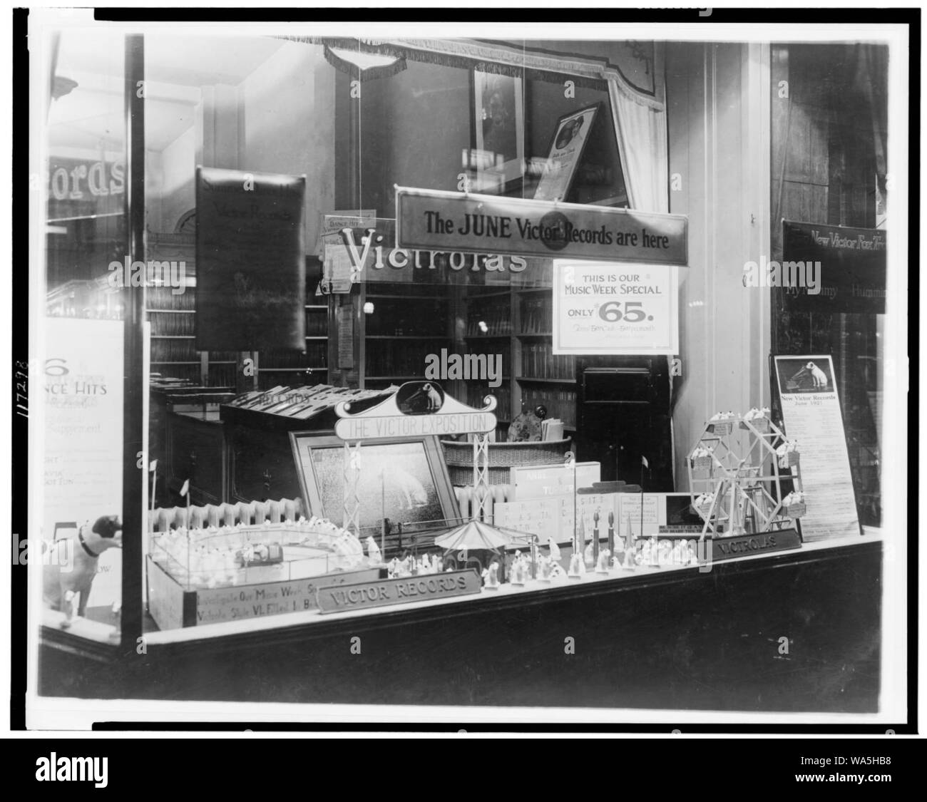 Anzeige von Ansell, Bischof & Turner, Inc., ein Shop in dem Victrolas und Victor Records von 1221 F Street, N.W., Washington, D.C. Stockfoto