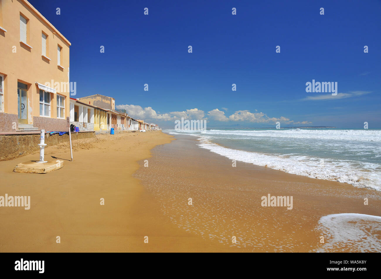 Strand von Guardamar del Segura, Region Alicante, Spanien Stockfoto