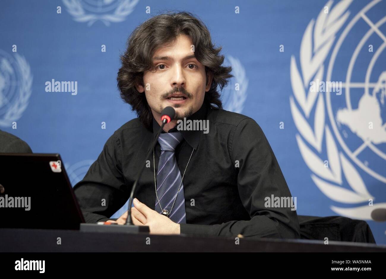 Dlshad Othman im Internet Freiheit Fellows Pressekonferenz auf UN - 2012. Stockfoto