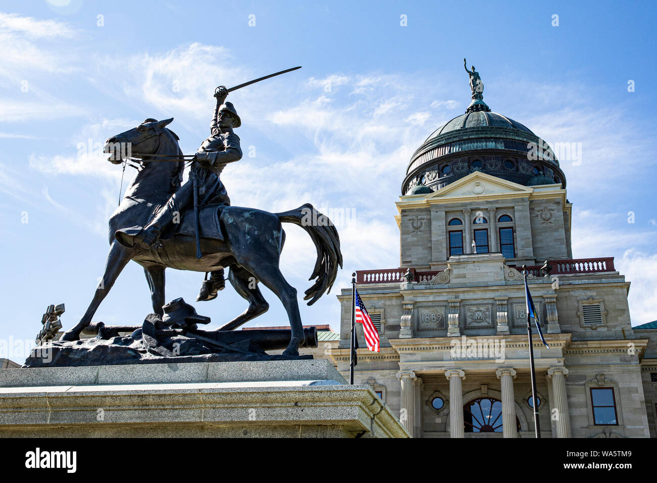 FRANCIS MAGEREN STATUE STATE CAPITOL BUILDING HELENA MONTANA USA Stockfoto