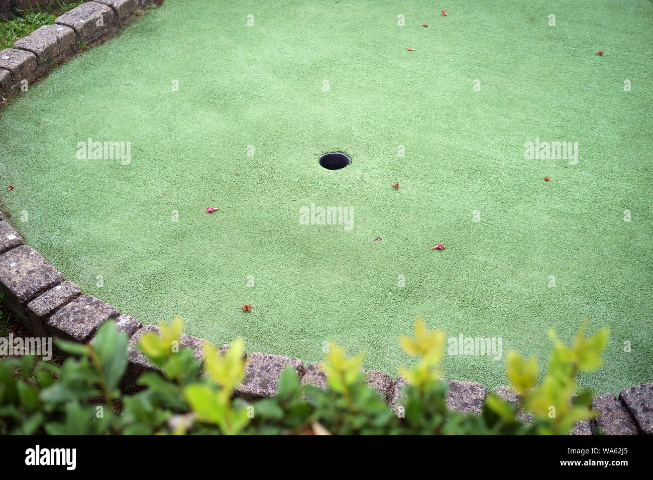Minigolfplatz in einem öffentlichen Park Stockfoto