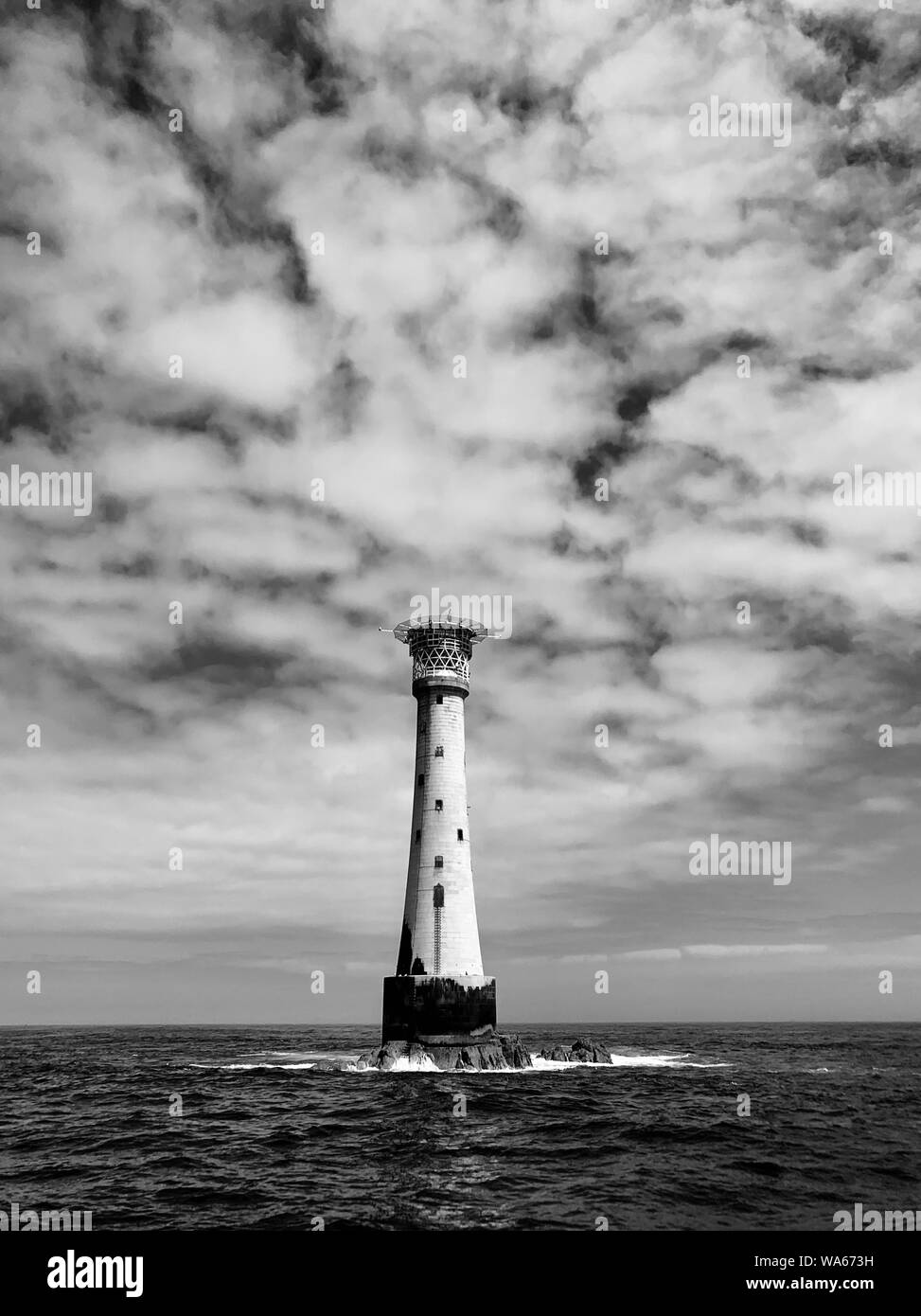 Bischöfe Rock Leuchtturm, Großbritannien Stockfoto