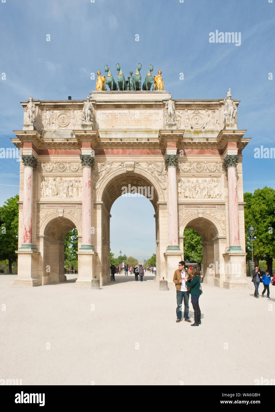 Arc de Triomphe du Carrousel. Palais des Tuileries, Paris, Frankreich Stockfoto