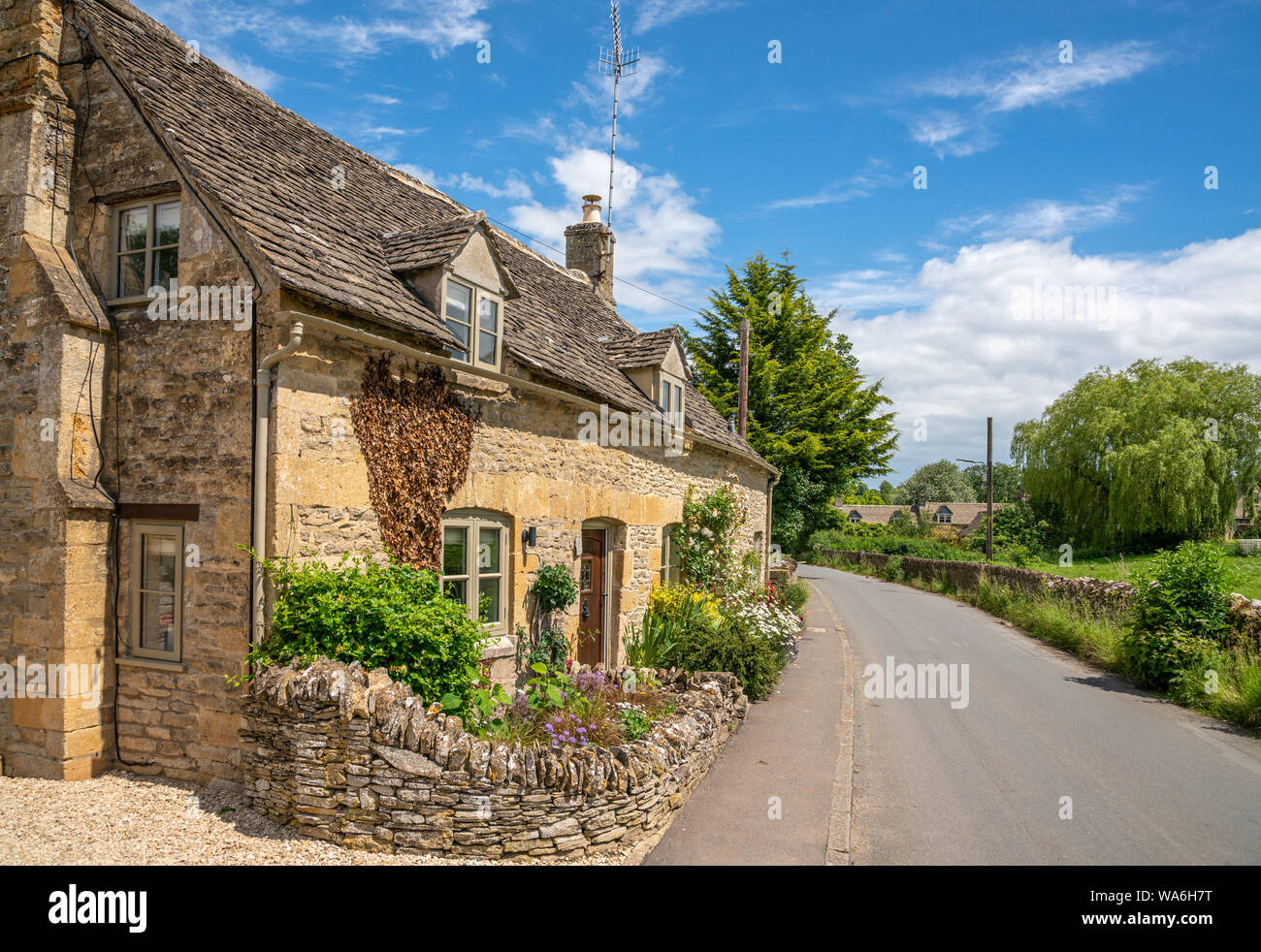 Die malerischen Cotswold Dorf Naunton, Gloucestershire, Vereinigtes Königreich Stockfoto