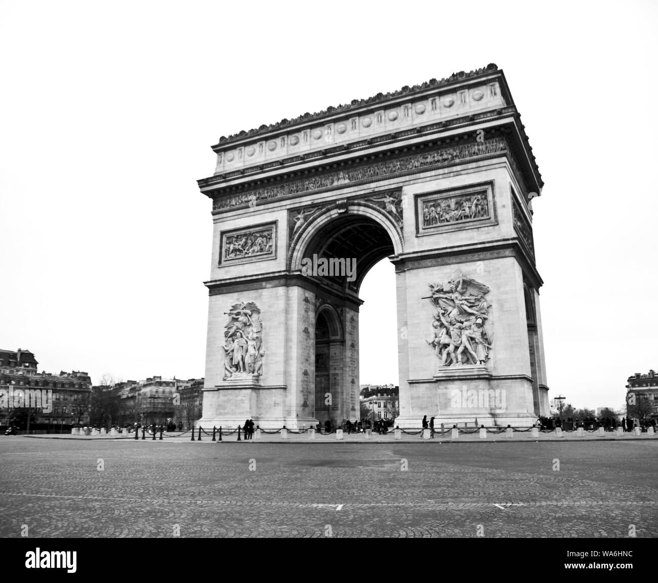 Schöne Aufnahme des Triumphbogens oder des Triumphbogens in Paris, Frankreich Stockfoto