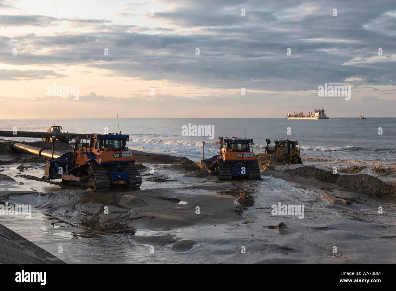 Sandskulpturen, Walcott, Norfolk, East Anglia, Großbritannien Stockfoto