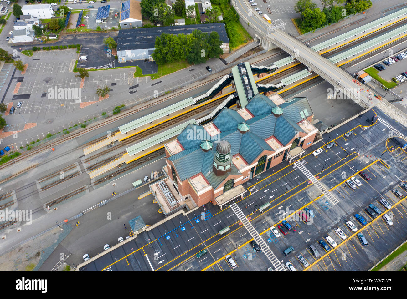 Albany und Rensselaer Amtrak Station, Rensselaer, NY, USA Stockfoto