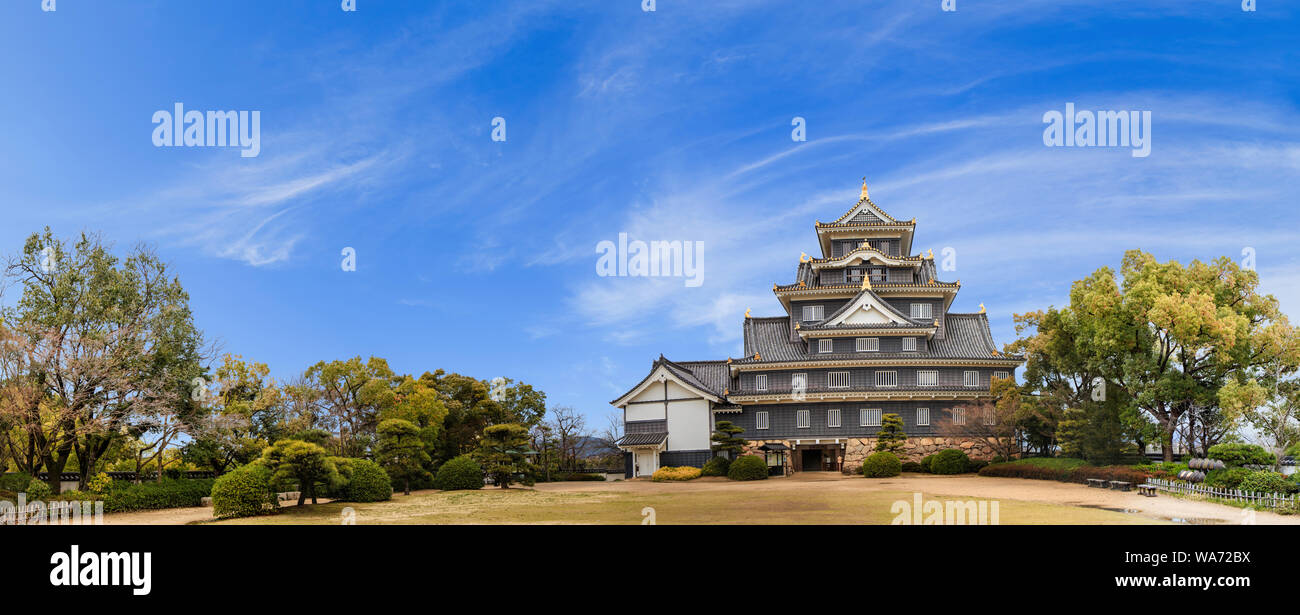 Okayama Castle ist historische Sehenswürdigkeit berühmt in Okayama Präfektur, Japan. Stockfoto