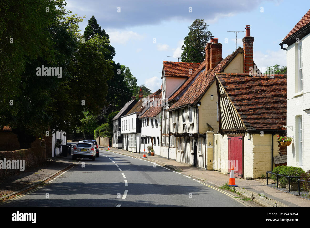 Schöne alte Häuser in Manuden, Essex Stockfoto