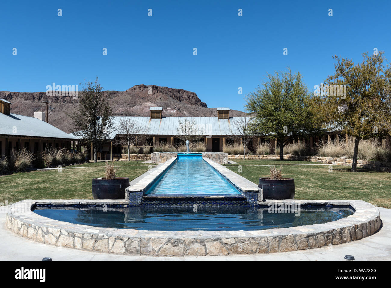 Ein Teil der Lajitas Golf Resort und Spa in Lajitas, eine Stadt an der Stelle, dass trennt Big Bend National Park Big Bend Ranch State Park im südlichen Brewster County, Texas Stockfoto