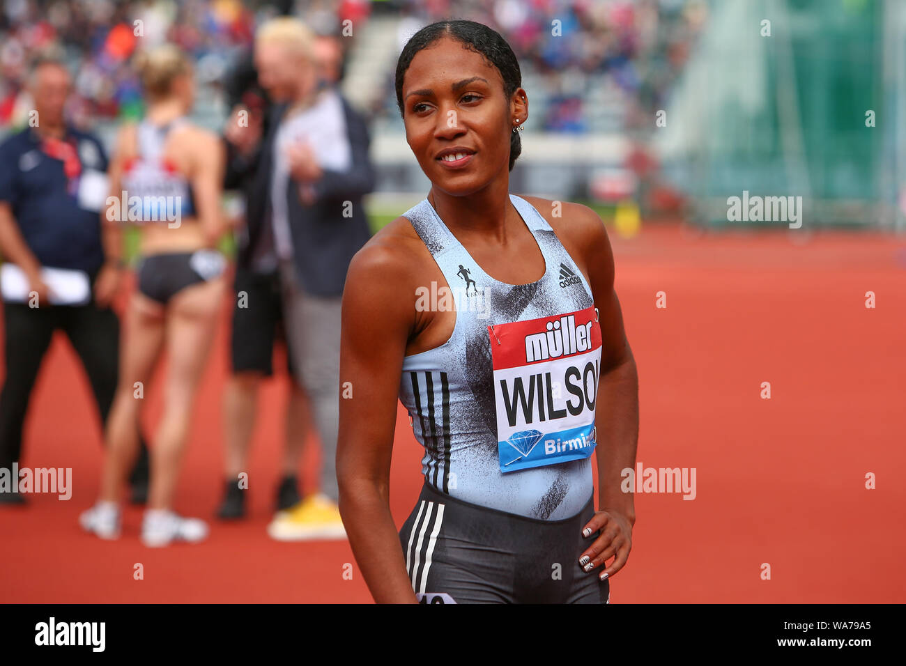 Birmingham, Großbritannien. 18. August 2019. Ajee Wilson Sieger von 800 m der Frauen an der Muller Grand Prix Birmingham - IAAF Diamond League - im Alexander Stadium, Birmingham, England am 18. August 2019. Credit: UK Sport Pics Ltd/Alamy leben Nachrichten Stockfoto