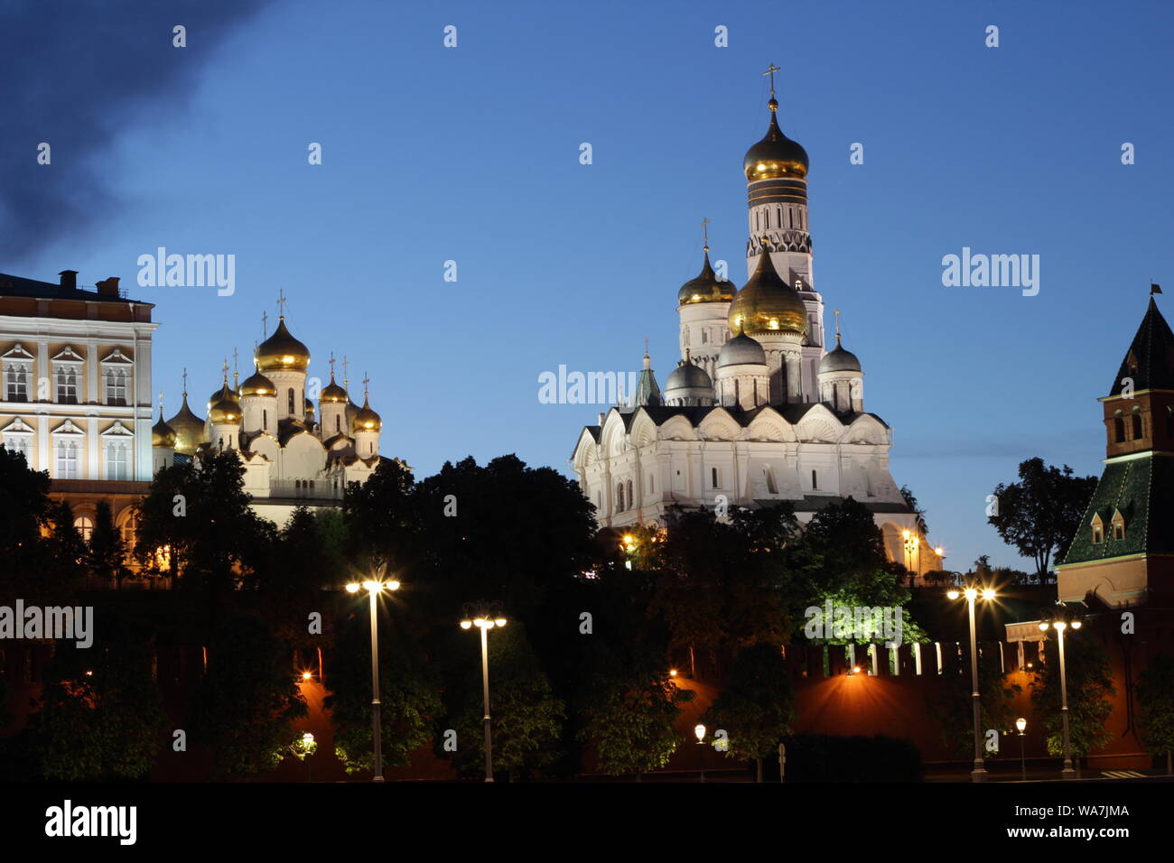 Kathedrale von Verkündigung und der Kathedrale des Erzengels, der Moskauer Kreml Stockfoto