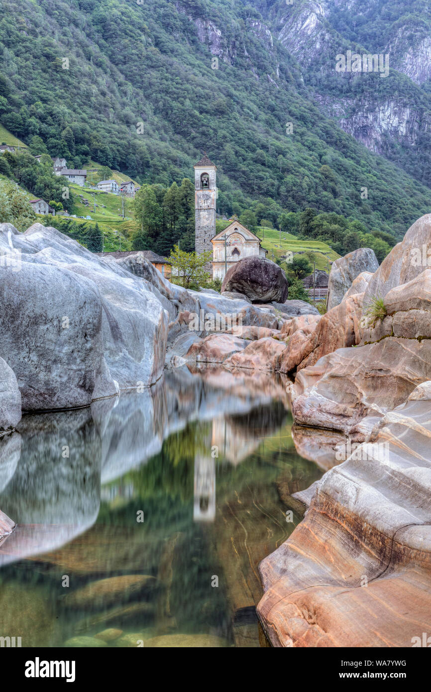 Lavertezzo, Tessin, Schweiz, Europa Stockfoto