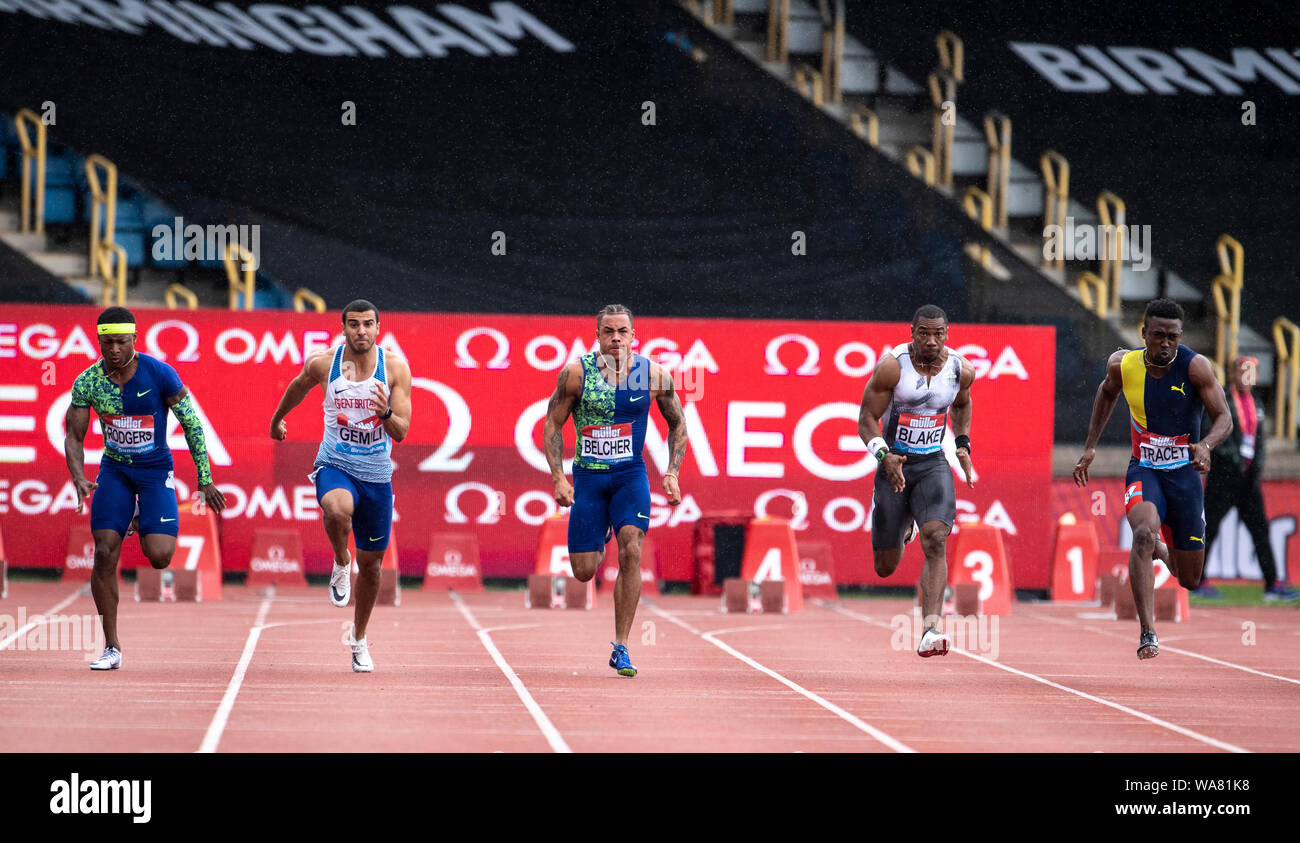 Männer 100m-Muller Birmingham Grand Prix 2019 Stockfoto