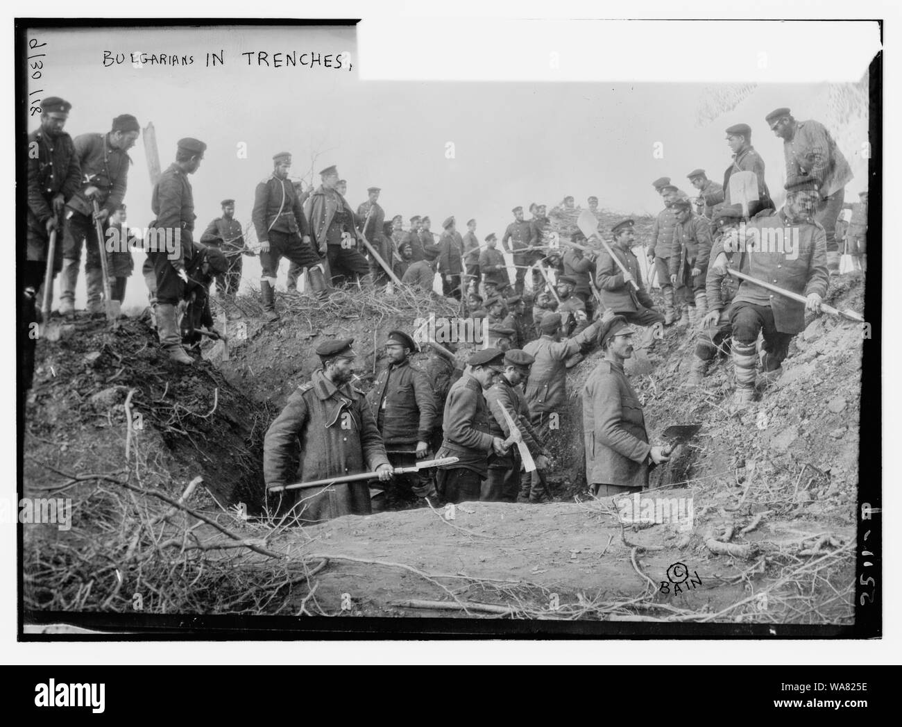 Bulgaren in Gräben Stockfoto