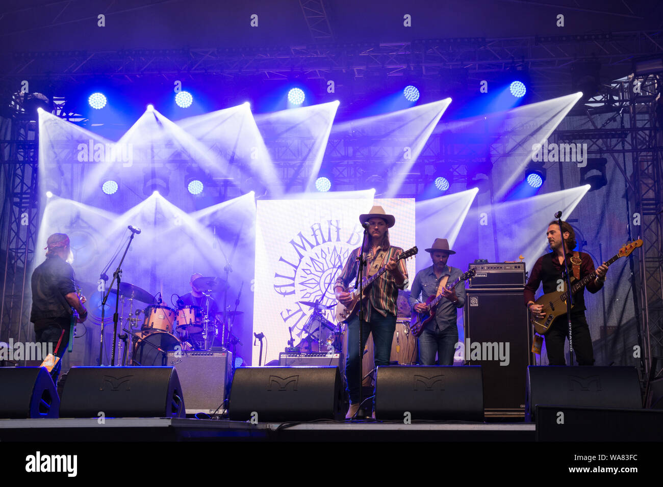 14. Juli 2019, die Allman Betts Band (USA) Konzert in Suwałki Blues Festival Stockfoto