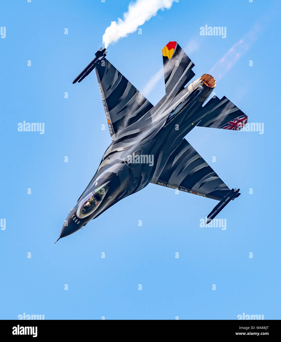 Der belgischen Luftwaffe BIN F-16 Fighting Falcon' Vador' an der Royal International Air Tattoo 2019 Stockfoto