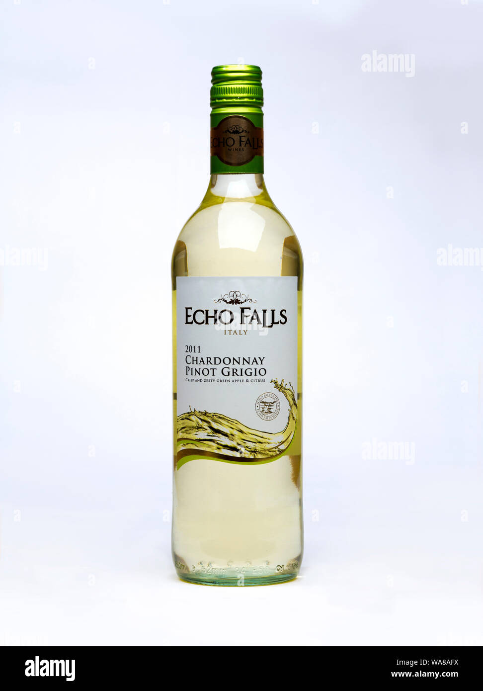 Echo fällt Pinot Grigio Chardonnay Weißwein Stockfoto