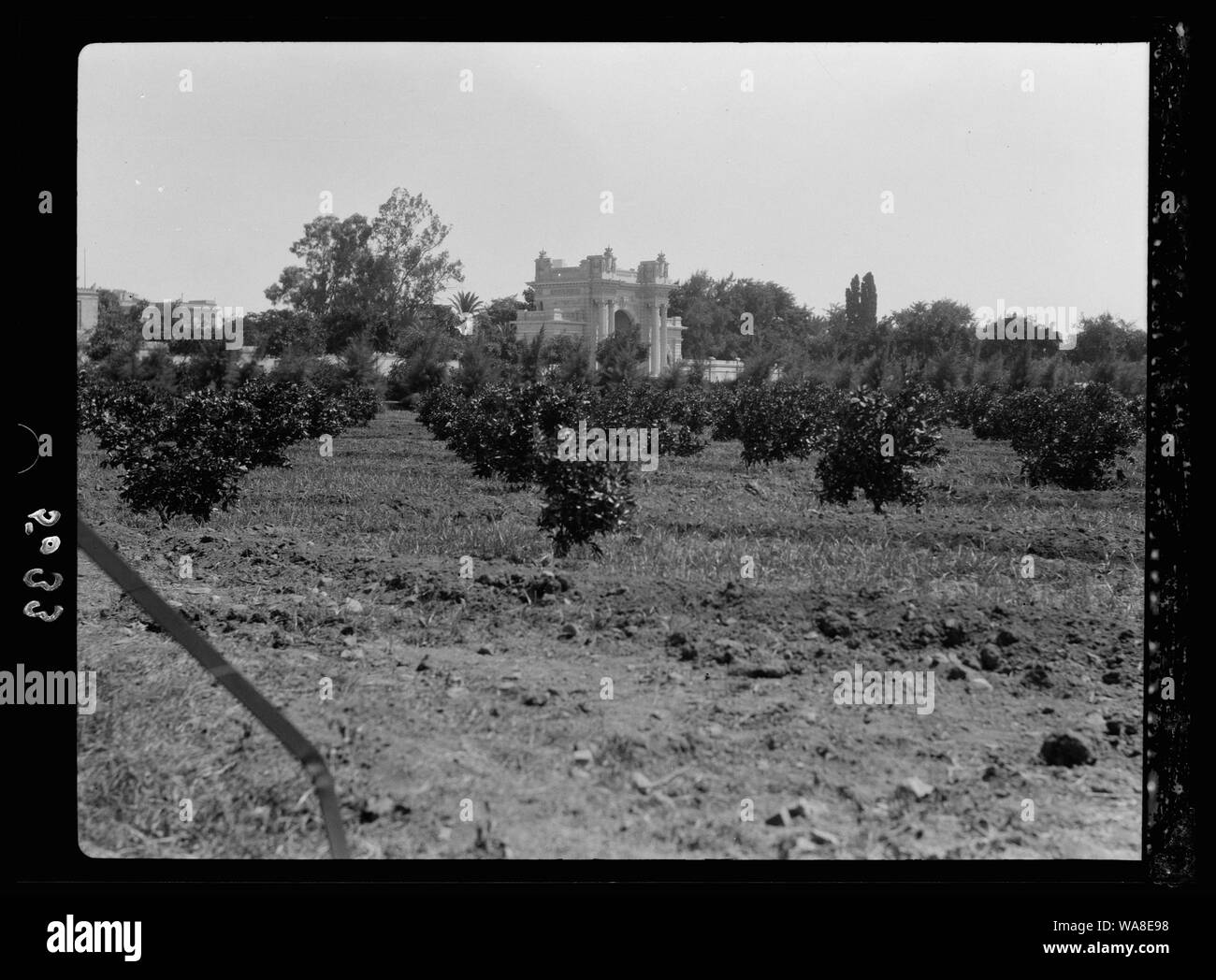 Kairo und Bezirk, Ägypten. Royal Palace Eingang, Heliopolis. Fernsicht über das Gelände Stockfoto