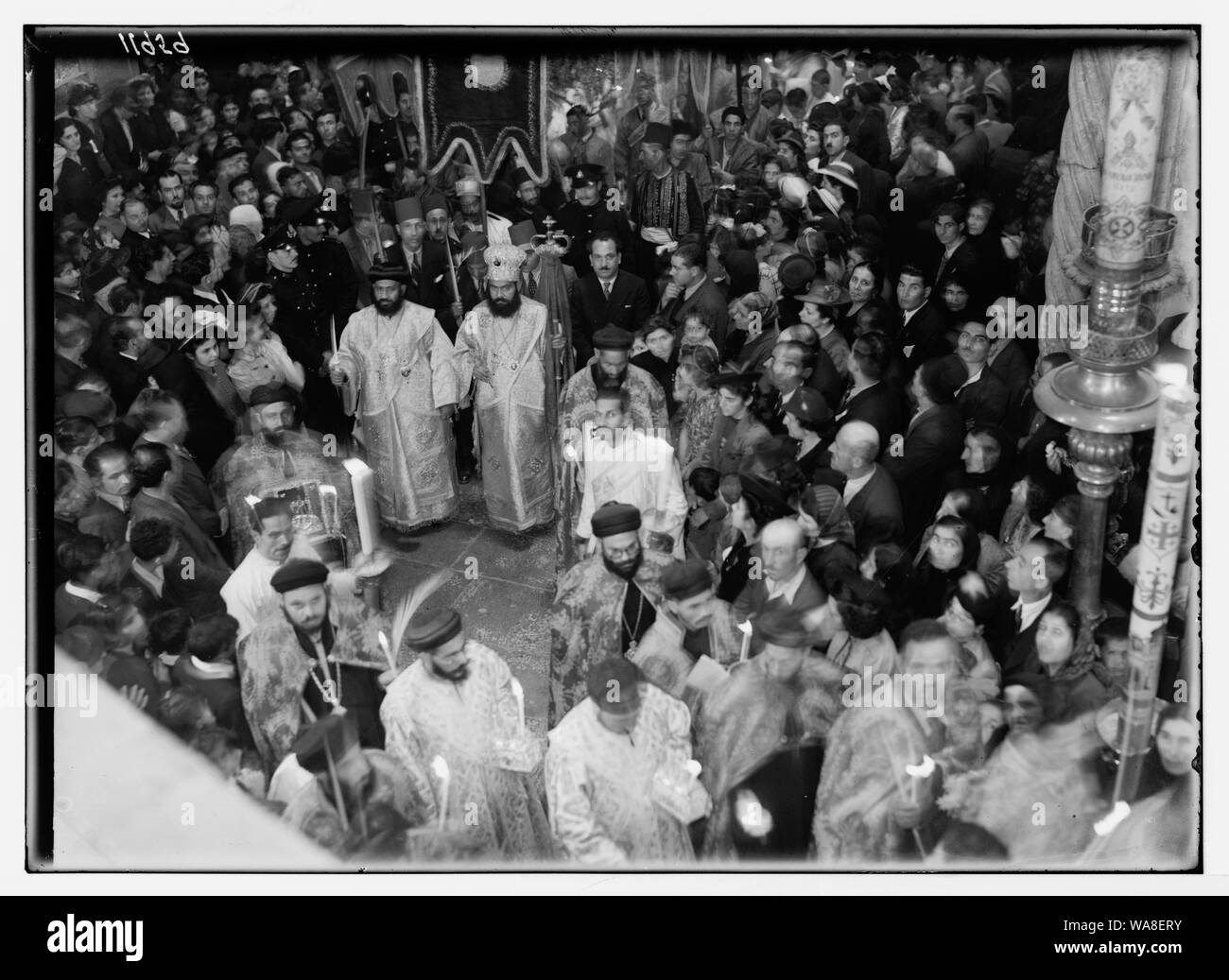 Kalender der religiösen Zeremonien in Jer. [D. h., Jerusalem] Ostern 1941. Ostersonntag. Latin Dienstleistungen Stockfoto