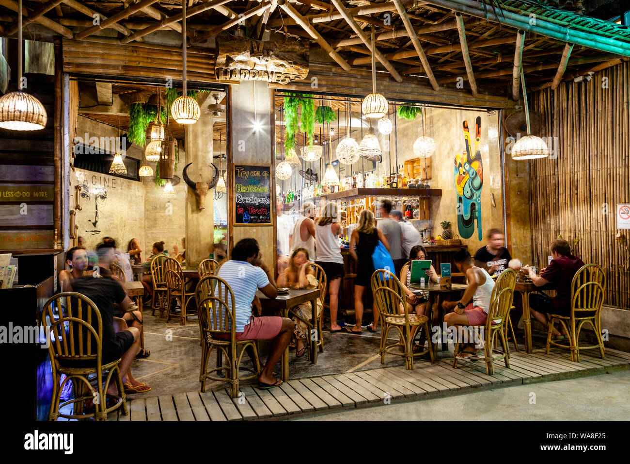 Ein beliebtes Cafe/Restaurant in El Nido, Palawan, Philippinen Stockfoto