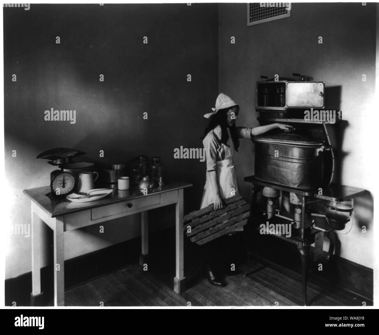 Canning durch den Kalten pack Methode Stockfoto