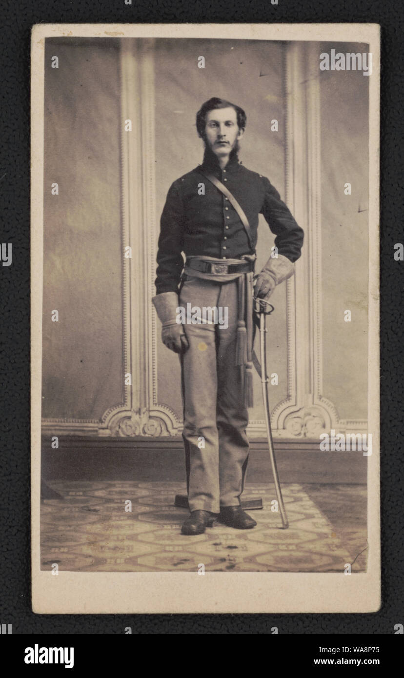 Kapitän James B. Loomis von Co.A und Co.M, 7th Michigan Cavalry Regiment in Uniform Stockfoto