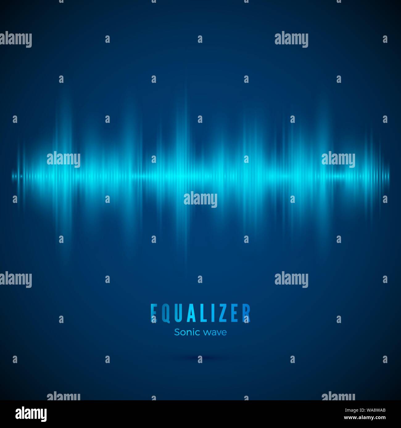 Equalizer. Musik Wave. Abstrakte Digitale Audiospur. Puls von Voice Signal. Design von Spektrum Equalizer. Vector Illustration Stock Vektor