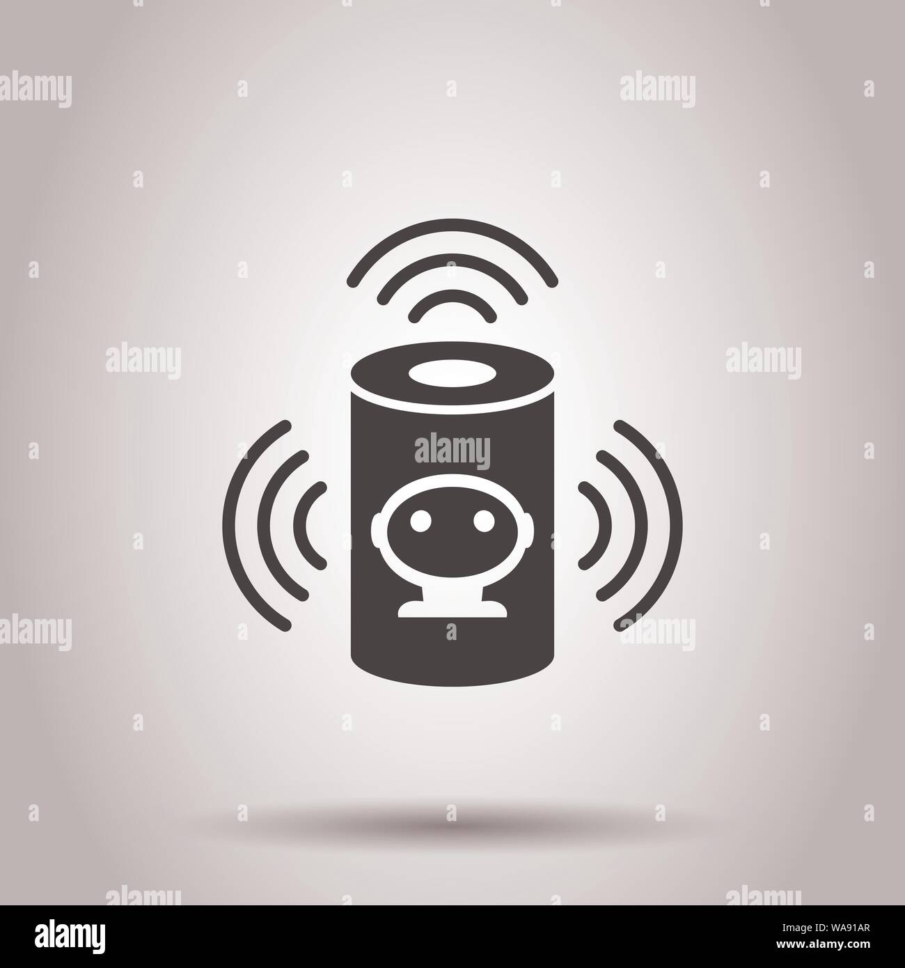 Voice Assistant Symbol im flachen Stil. Smart Home Assist Vector Illustration auf isolierte Hintergrund. Command Center Business Konzept. Stock Vektor