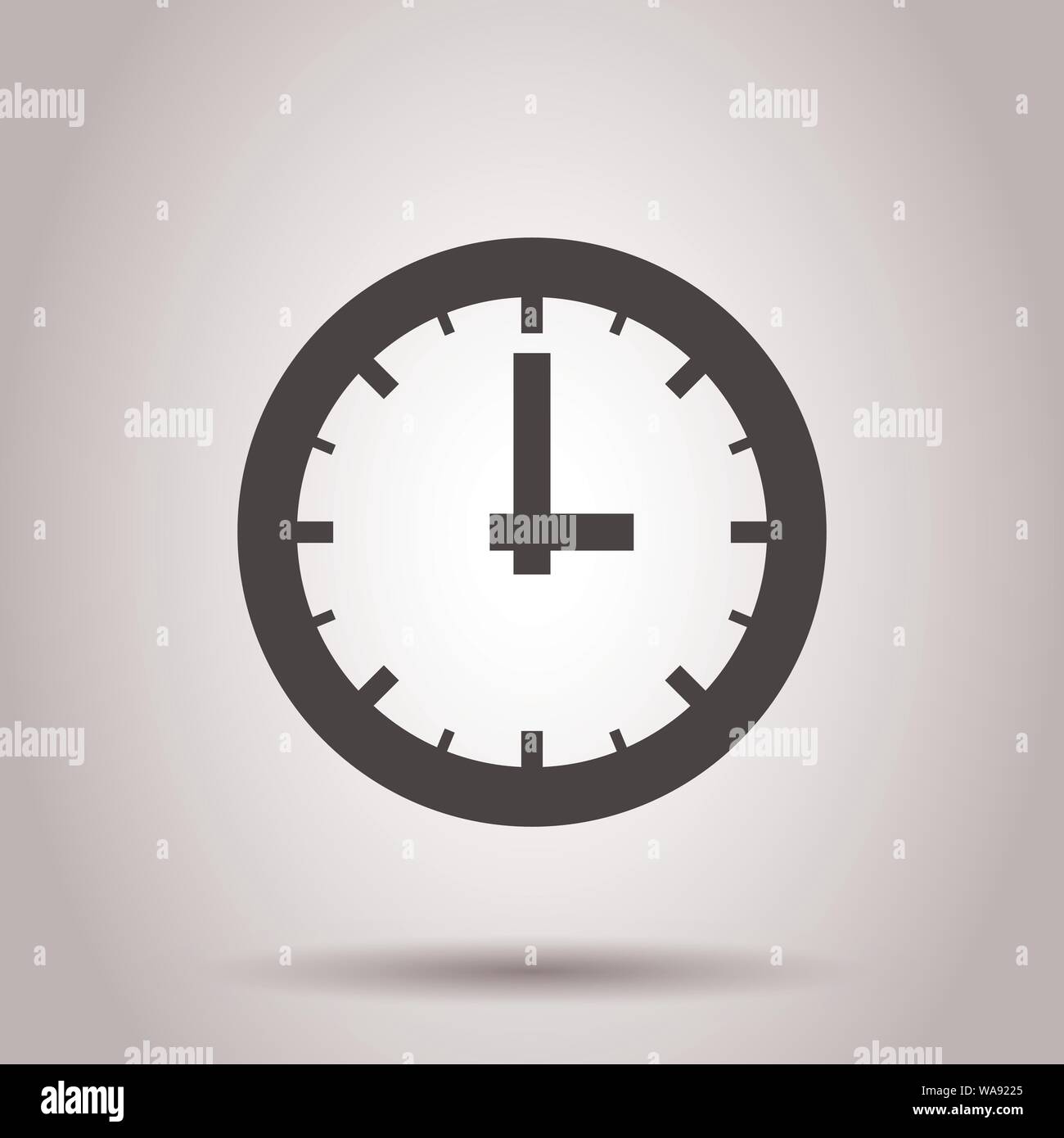 Echtzeit-Symbol im flachen Stil. Uhr Vector Illustration auf isolierte Hintergrund. Watch Geschäftskonzept. Stock Vektor