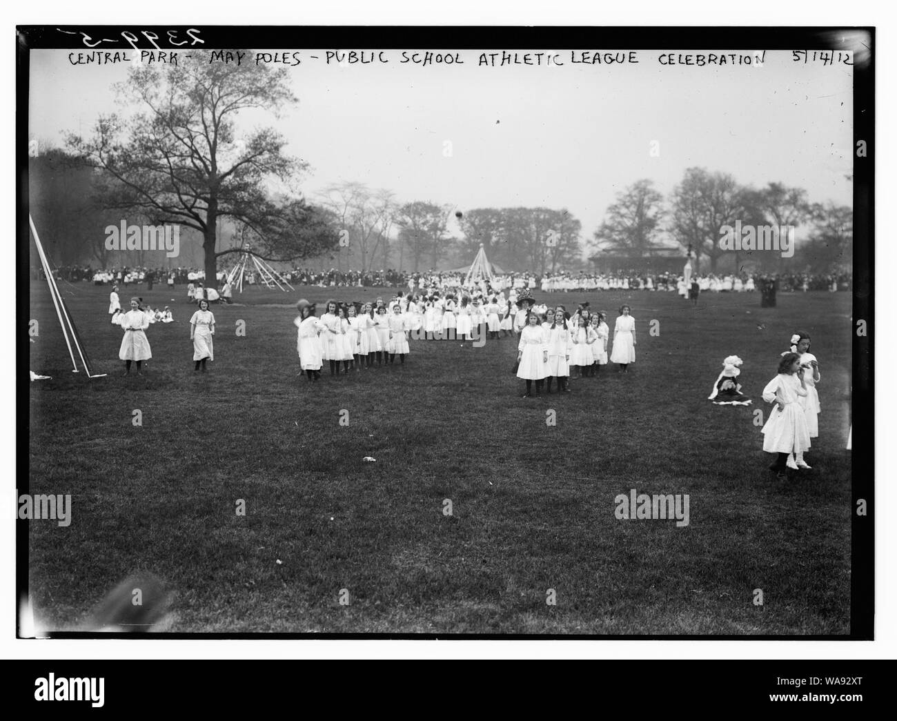 Central Park - Maistange - öffentliche Schulfeier athletic league Stockfoto