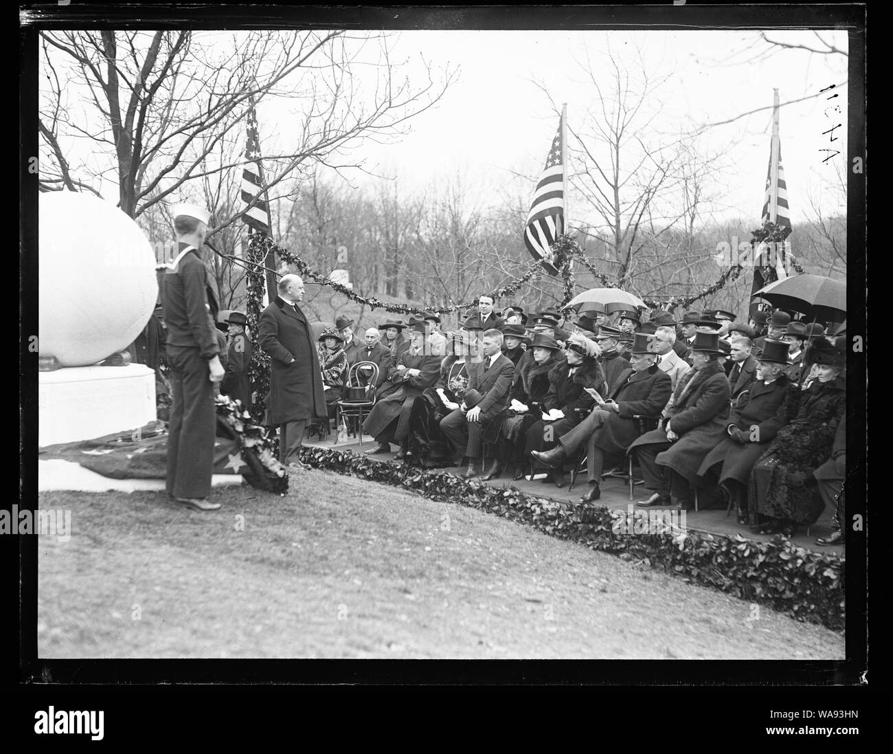 Zeremonie am Denkmal Stockfoto