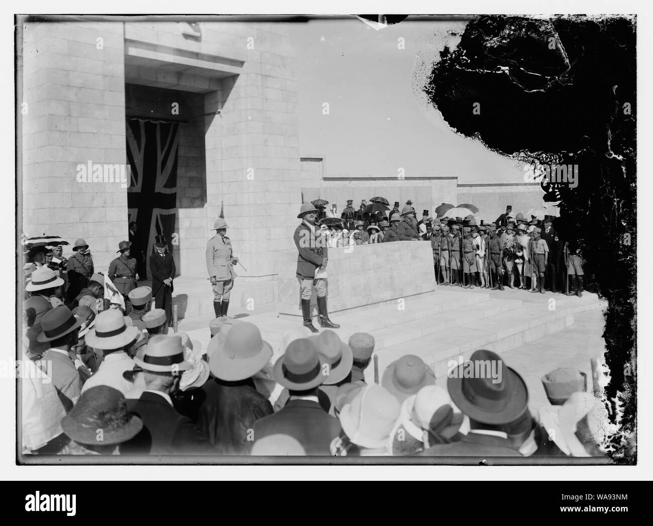 Zeremonie, Mt. Scopus Soldatenfriedhof Stockfoto