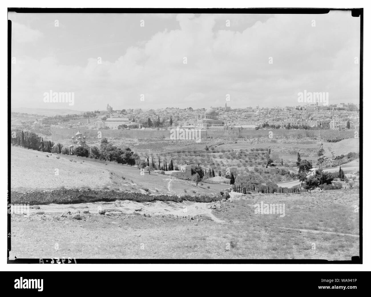 Ch [d.h., Kirche] von Magdalena & Jer. [D. h., Jerusalem] von den Pisten von Olivet Stockfoto