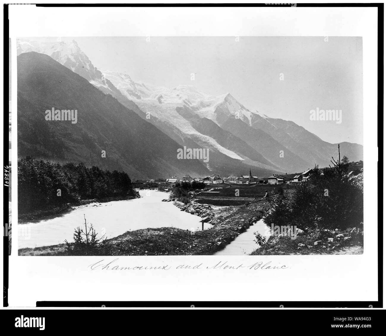 Chamounix und Mont Blanc Stockfoto
