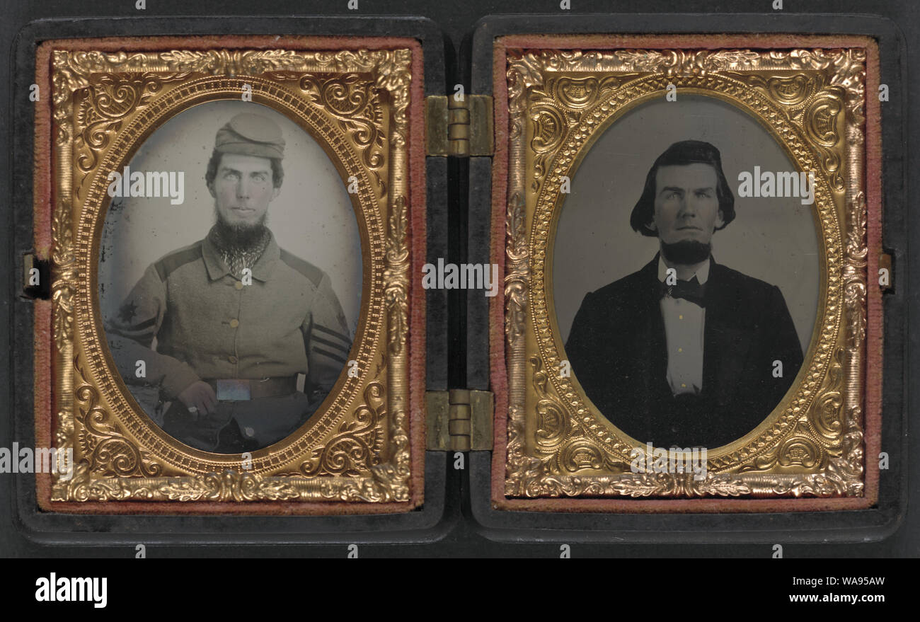 Kaplan Robert Bean Sutton der Armee von Northern Virginia in Uniform und nach dem Krieg Stockfoto