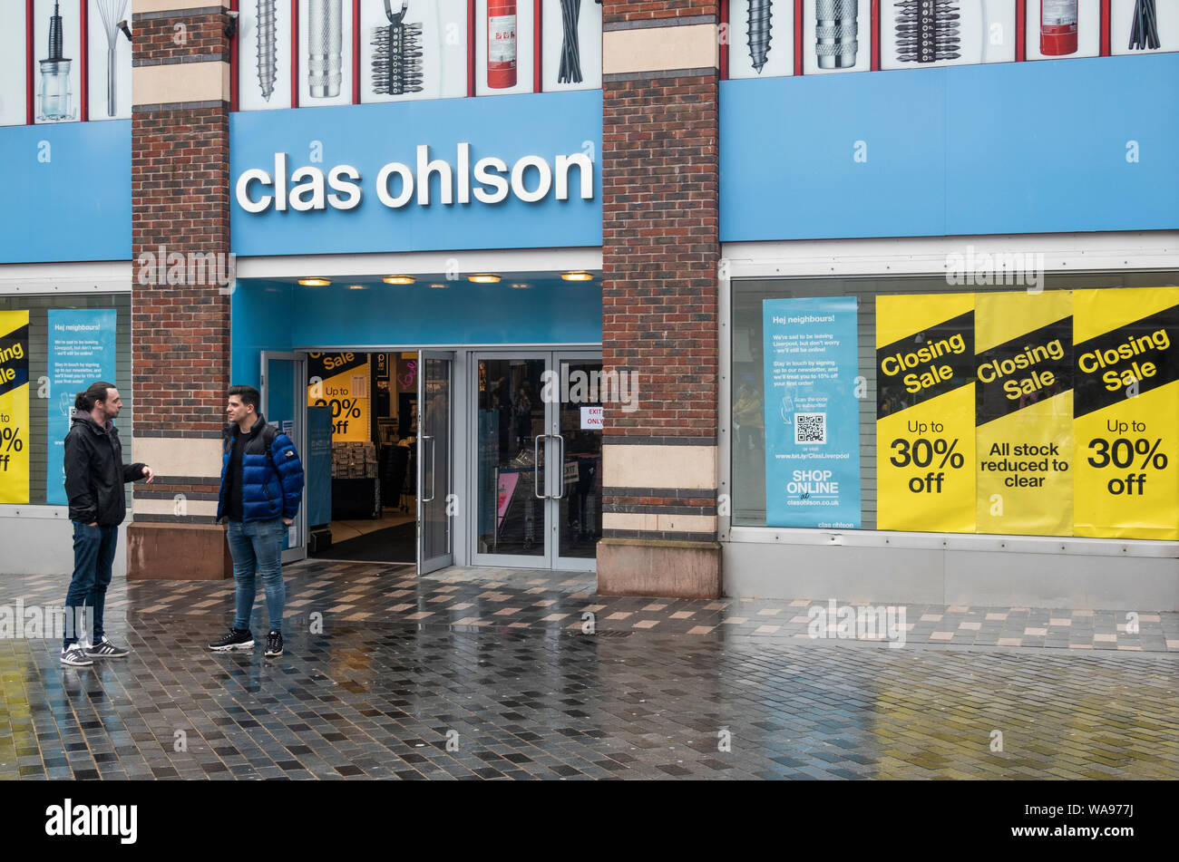 Die Clas Ohlson store in einer Endrunde des Unternehmens verkauf in Liverpool Stockfoto