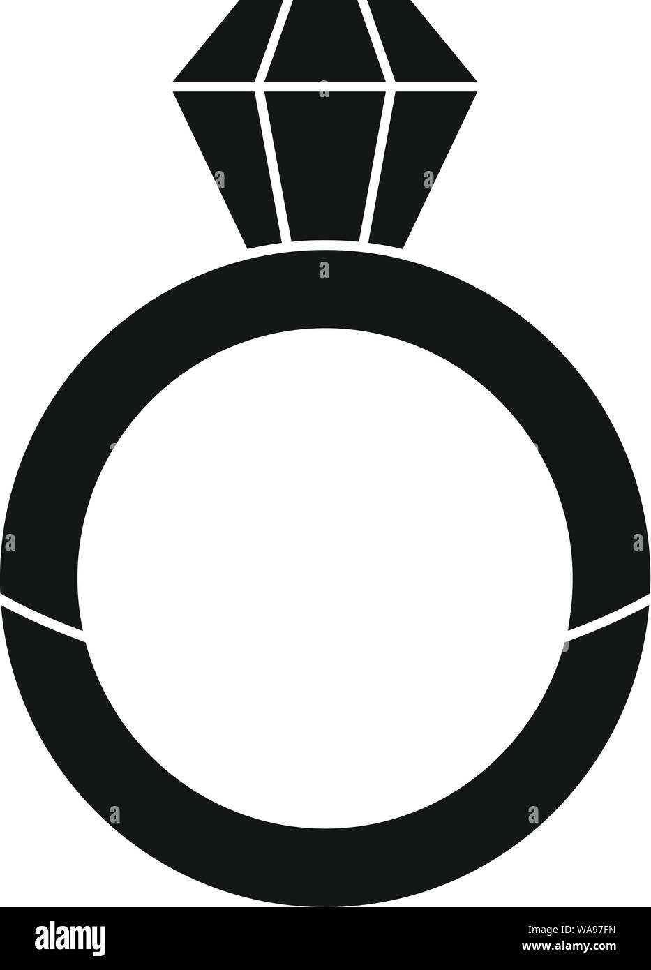 Luxus Diamond Ring Symbol. Einfache Abbildung von Luxus Diamond Ring vektor Symbol für Web Design auf weißem Hintergrund Stock Vektor